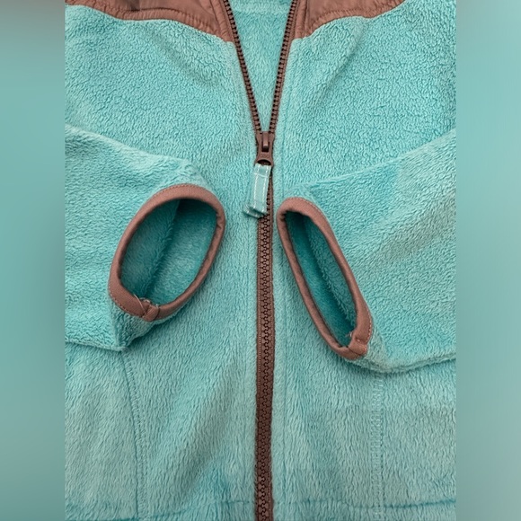 Old Navy Hooded Micro Fleece Jacket in Teal Blue Green Size Small 6 7 - Picture 8 of 16